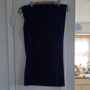 ELOQUII Elegant Royal Blue Velvet Pencil Skirt